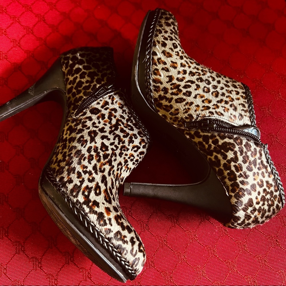 Gray Leopard Booties - Picture 3 of 15